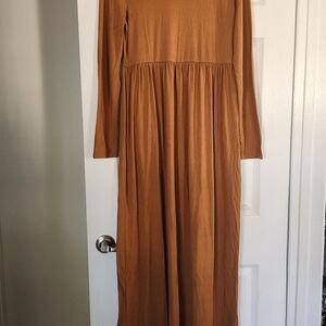 Zenana Outfitters Long Sleeve Tan Dress